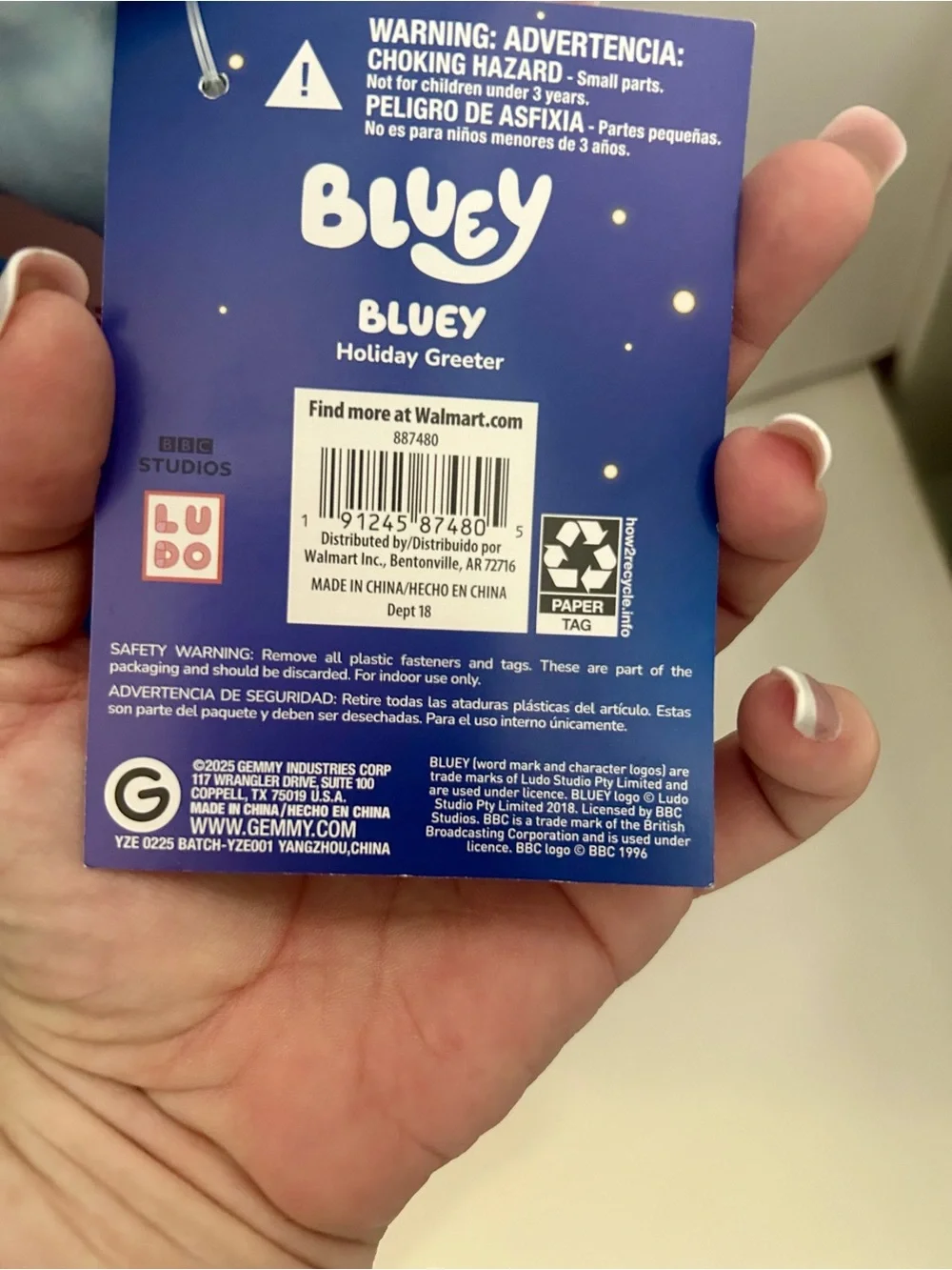 Bluey Holiday Plush (BIG!) 20” NWT